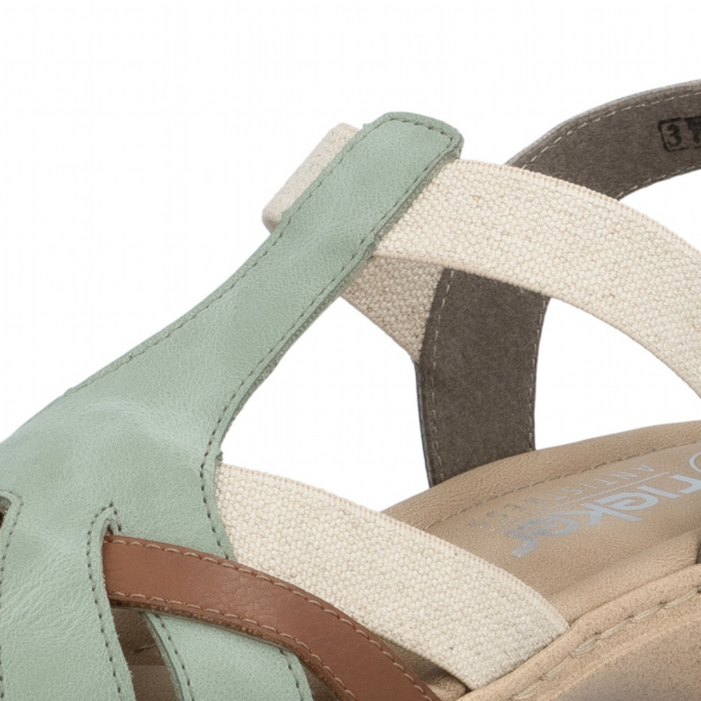 detail Dámské sandály RIEKER 61852-52 zelená S6