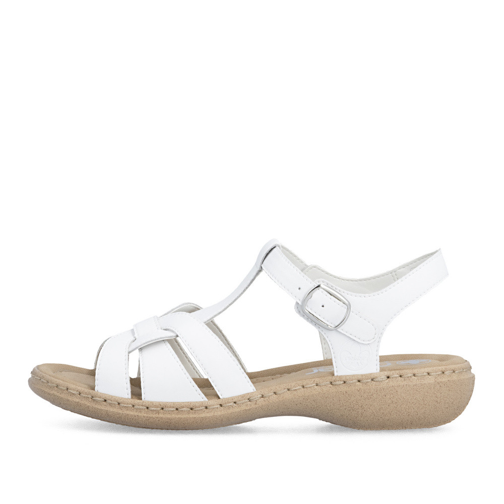 detail Dámské sandály RIEKER 61853-80 bílá S6