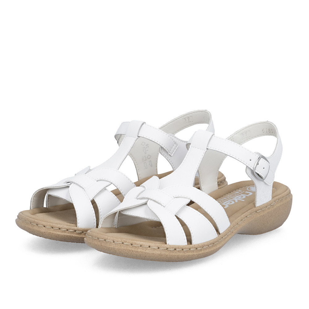 detail Dámské sandály RIEKER 61853-80 bílá S6