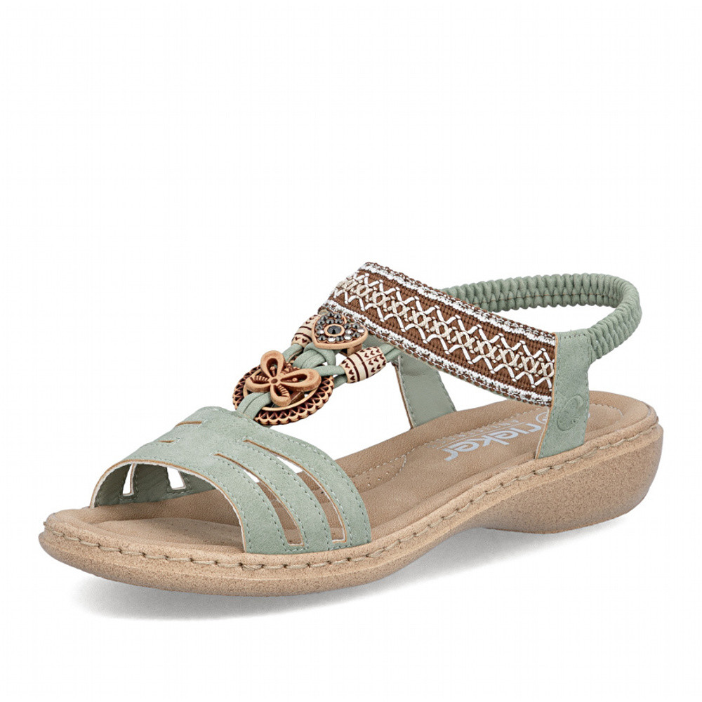 detail Dámské sandály RIEKER 61855-52 zelená S6