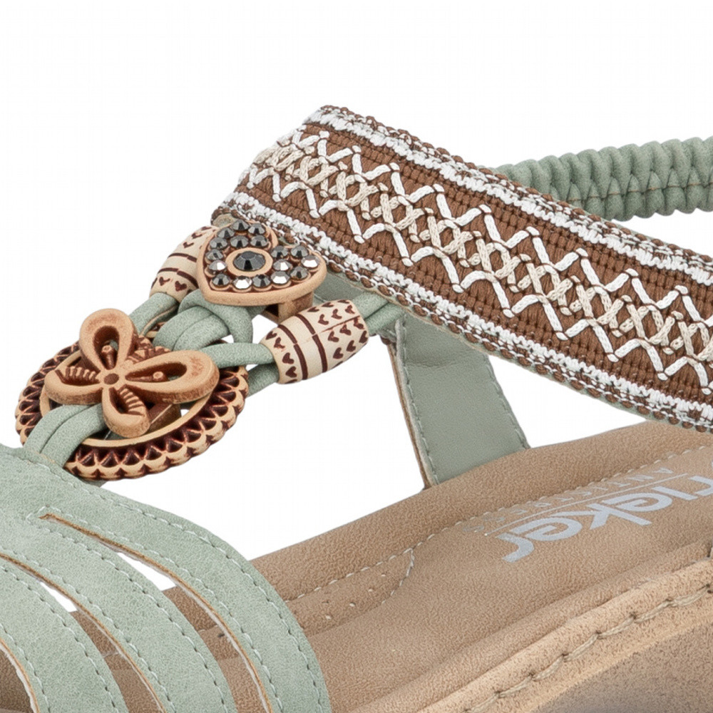 detail Dámské sandály RIEKER 61855-52 zelená S6