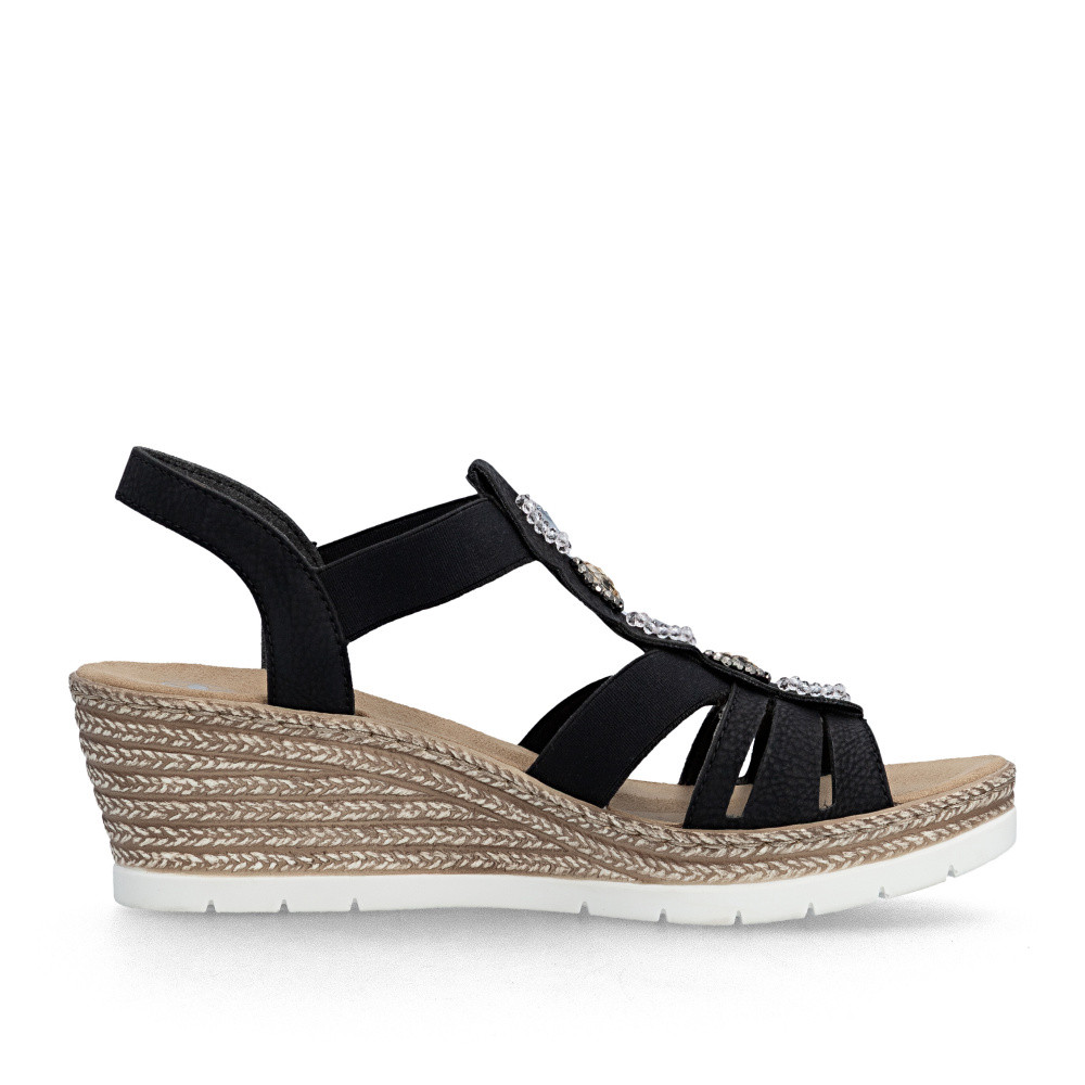 detail Dámské sandály RIEKER 619B2-00 černá S6