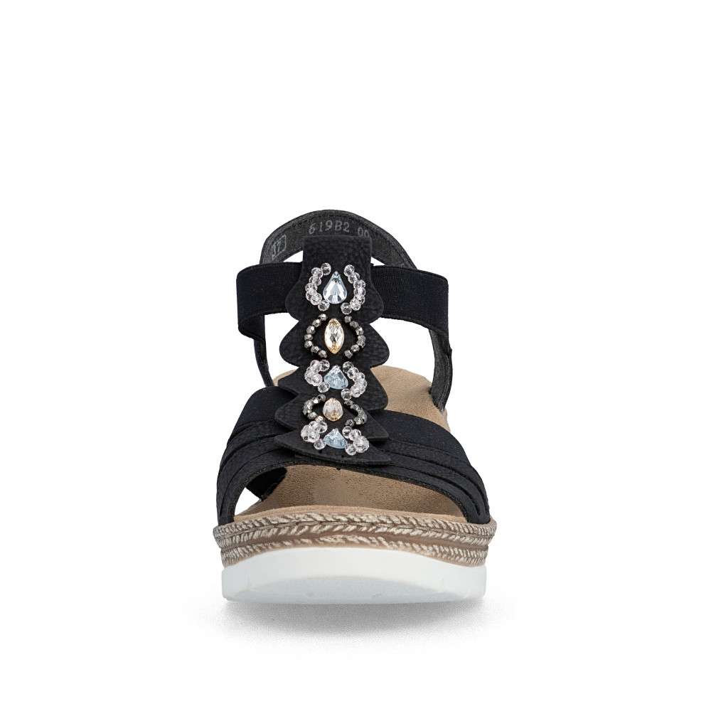 detail Dámské sandály RIEKER 619B2-00 černá S6