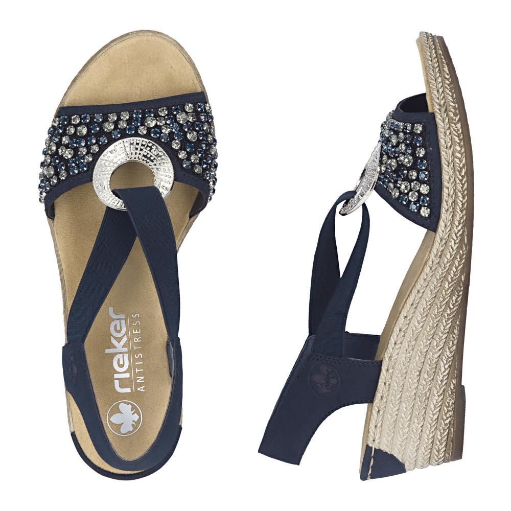 detail Dámské sandály RIEKER 62451-14 modrá S6