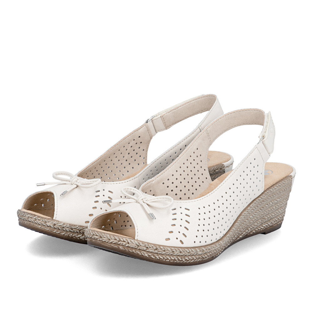 detail Dámské sandály RIEKER 624H1-60 béžová S6