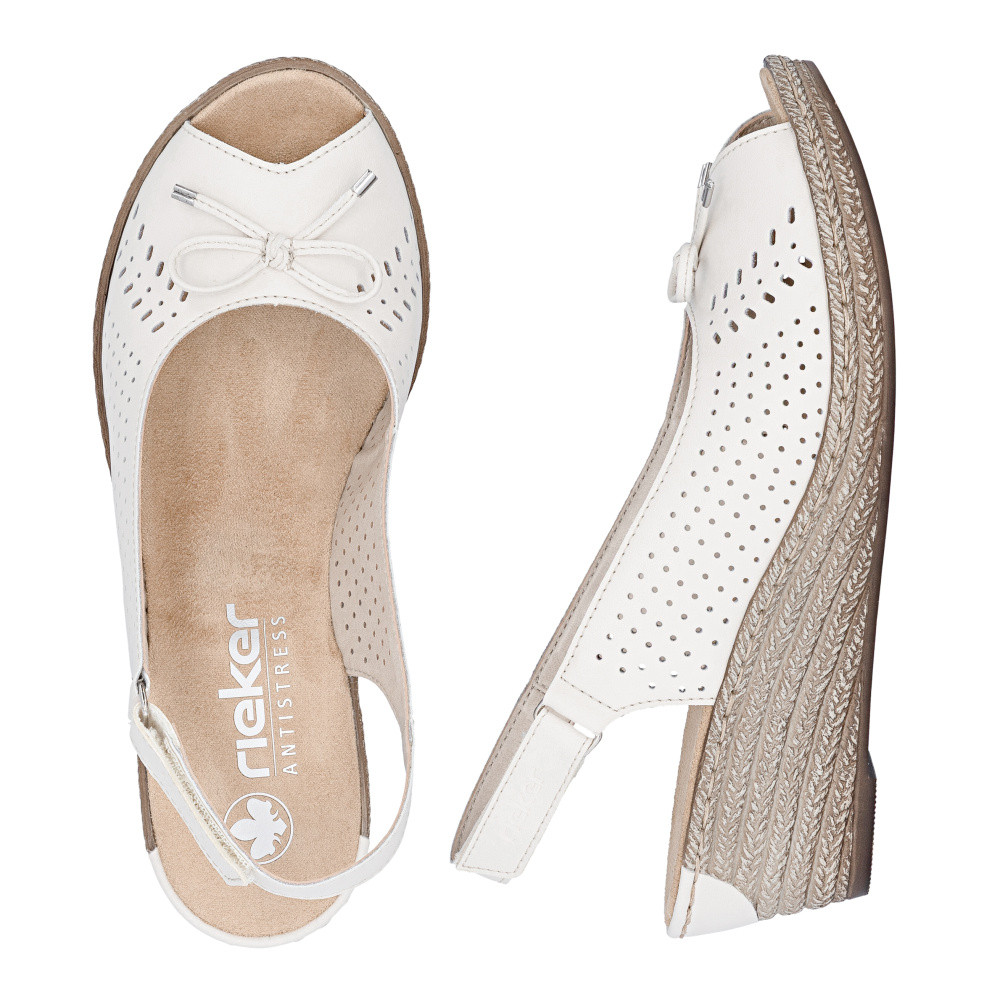 detail Dámské sandály RIEKER 624H1-60 béžová S6