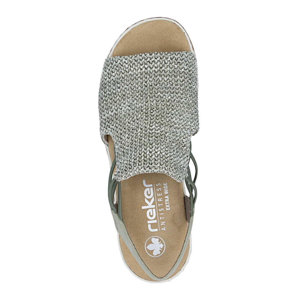 detail Dámske sandále RIEKER 62741-52 zelená S6