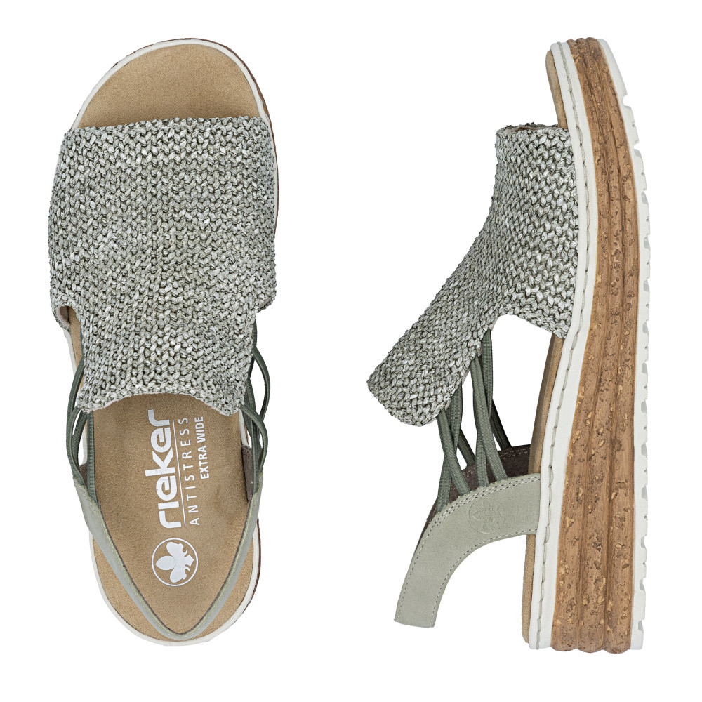 detail Dámske sandále RIEKER 62741-52 zelená S6