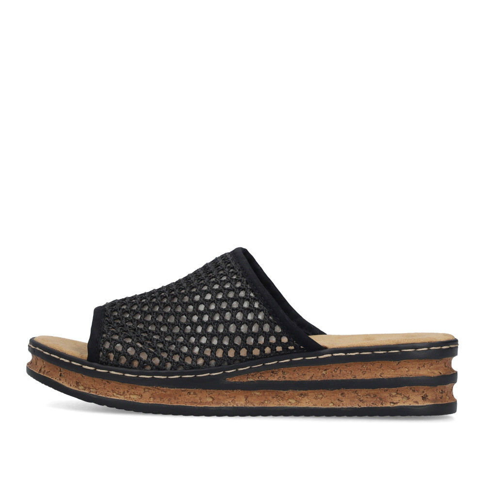 detail Dámské nazouváky RIEKER 62904-00 černá S6