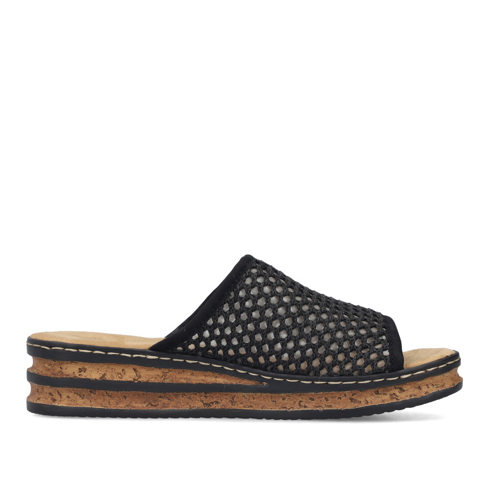 detail Dámské nazouváky RIEKER 62904-00 černá S6