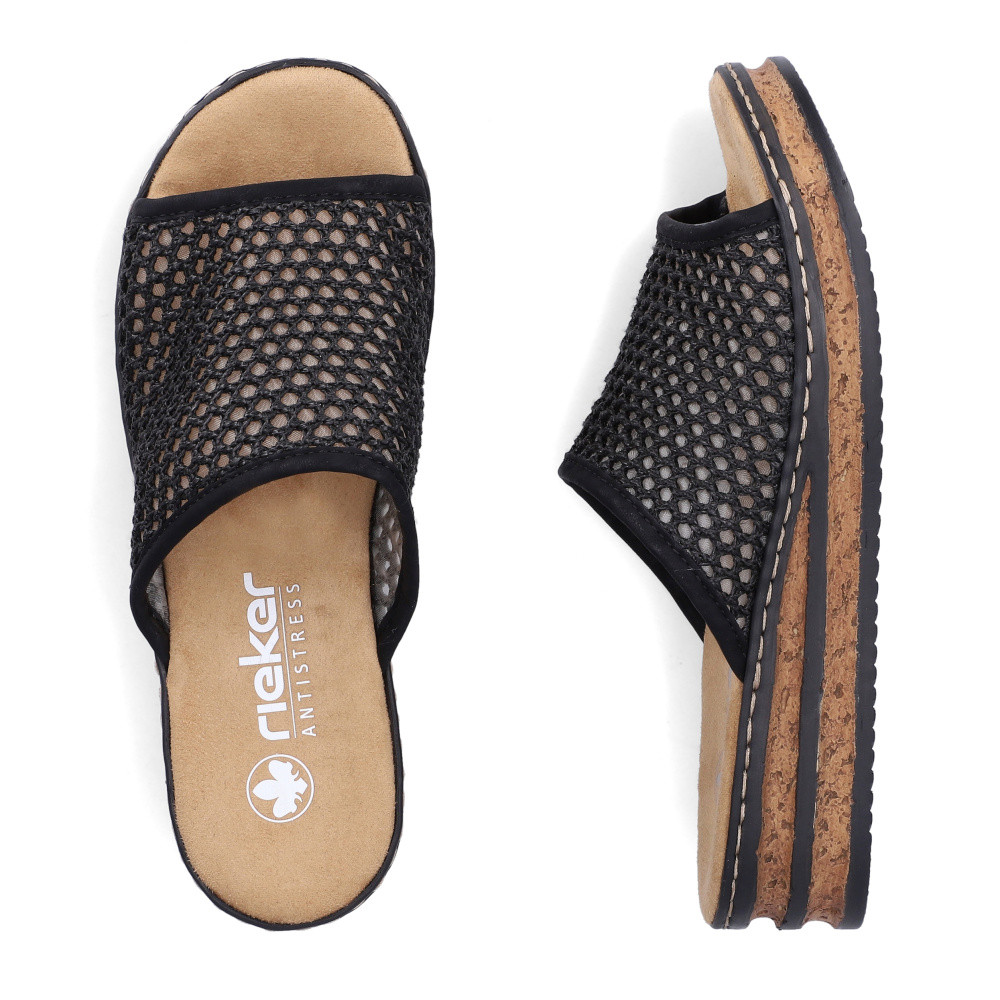 detail Dámské nazouváky RIEKER 62904-00 černá S6