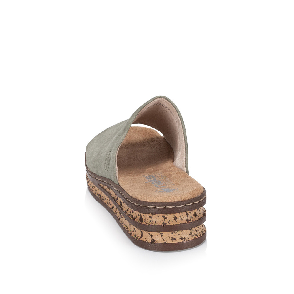 detail Dámské nazouváky RIEKER 62905-53 zelená S6