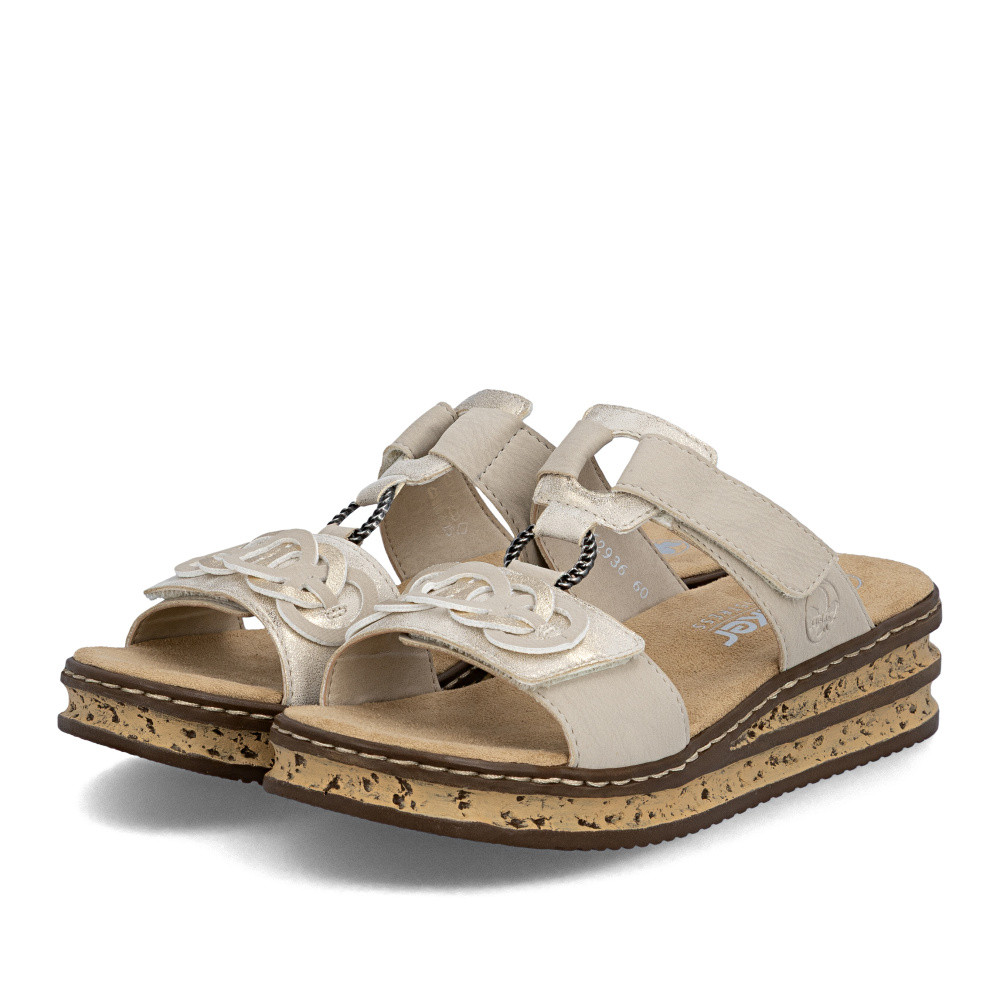 detail Dámské nazouváky RIEKER 62936-60 béžová S6