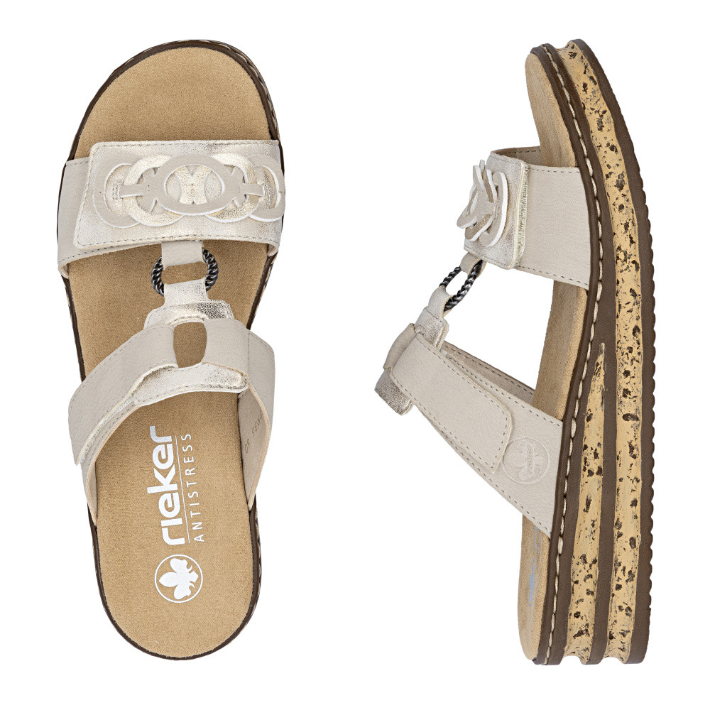 detail Dámské nazouváky RIEKER 62936-60 béžová S6