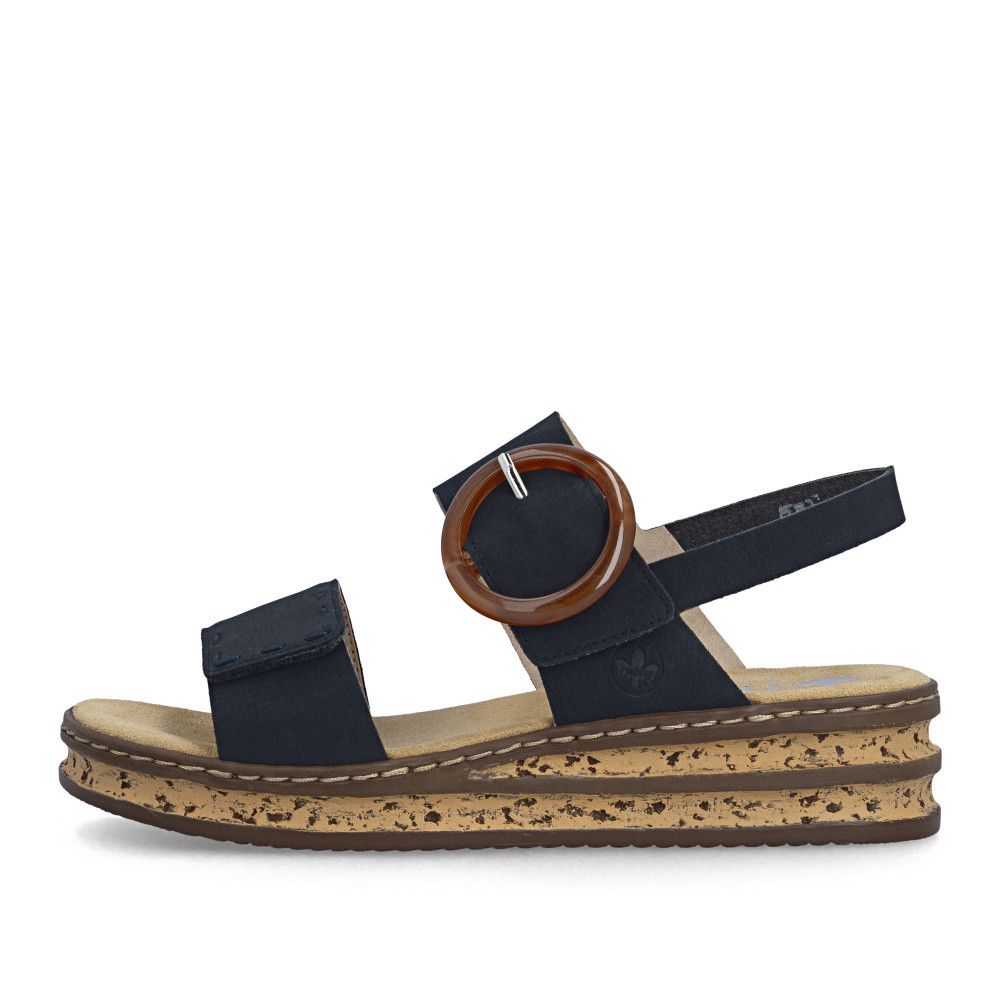 detail Dámské sandály RIEKER 62950-14 modrá S6