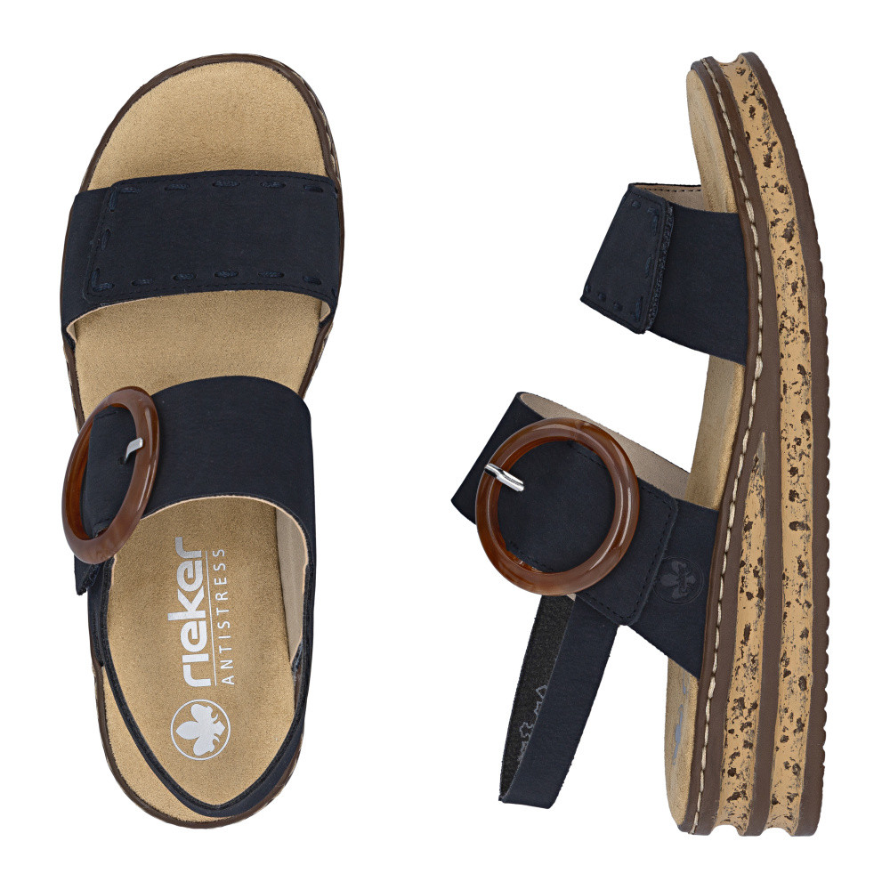 detail Dámské sandály RIEKER 62950-14 modrá S6