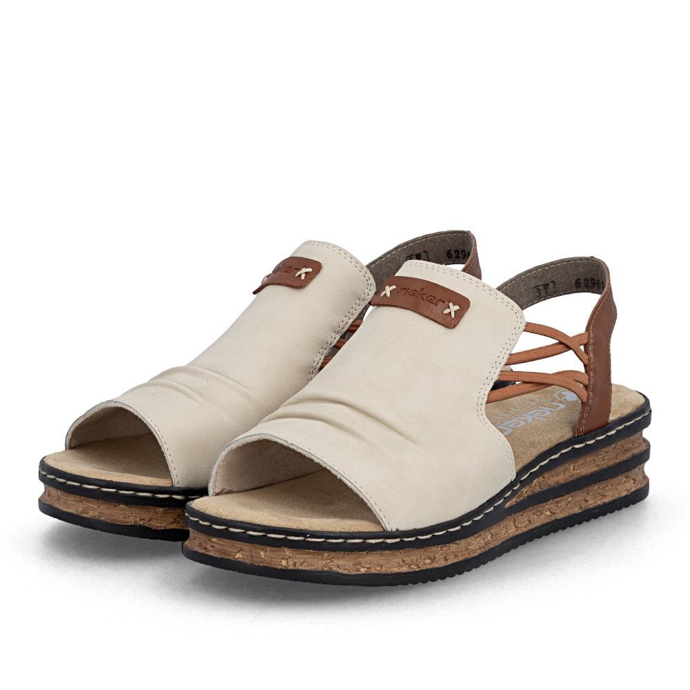 detail Dámské sandály RIEKER 62962-60 béžová S6