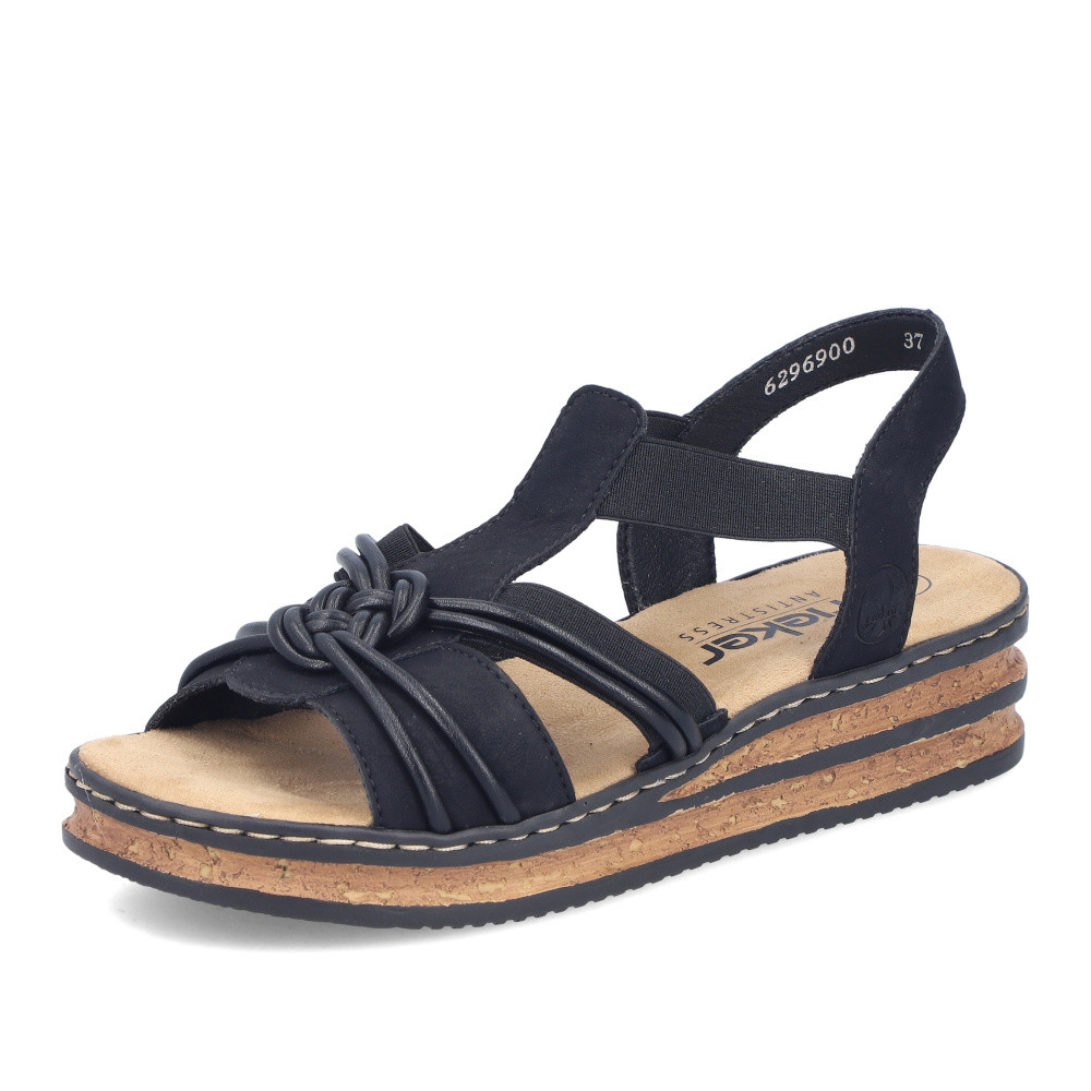 detail Dámské sandály RIEKER 62969-00 černá S6