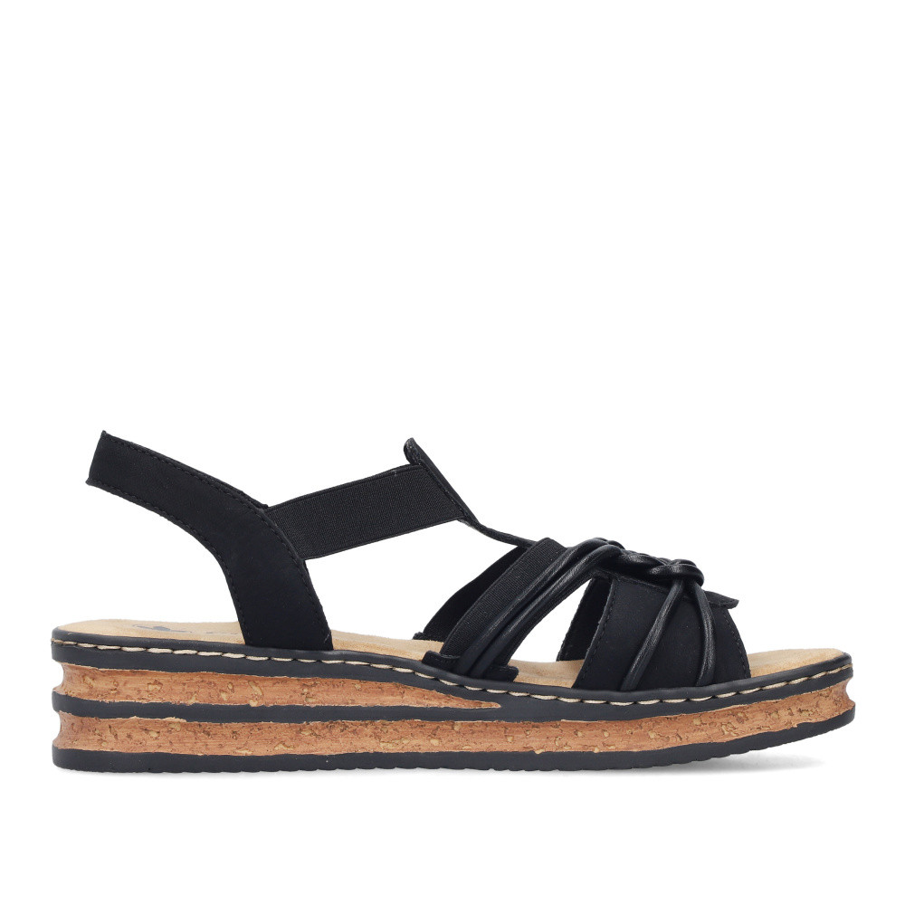 detail Dámské sandály RIEKER 62969-00 černá S6