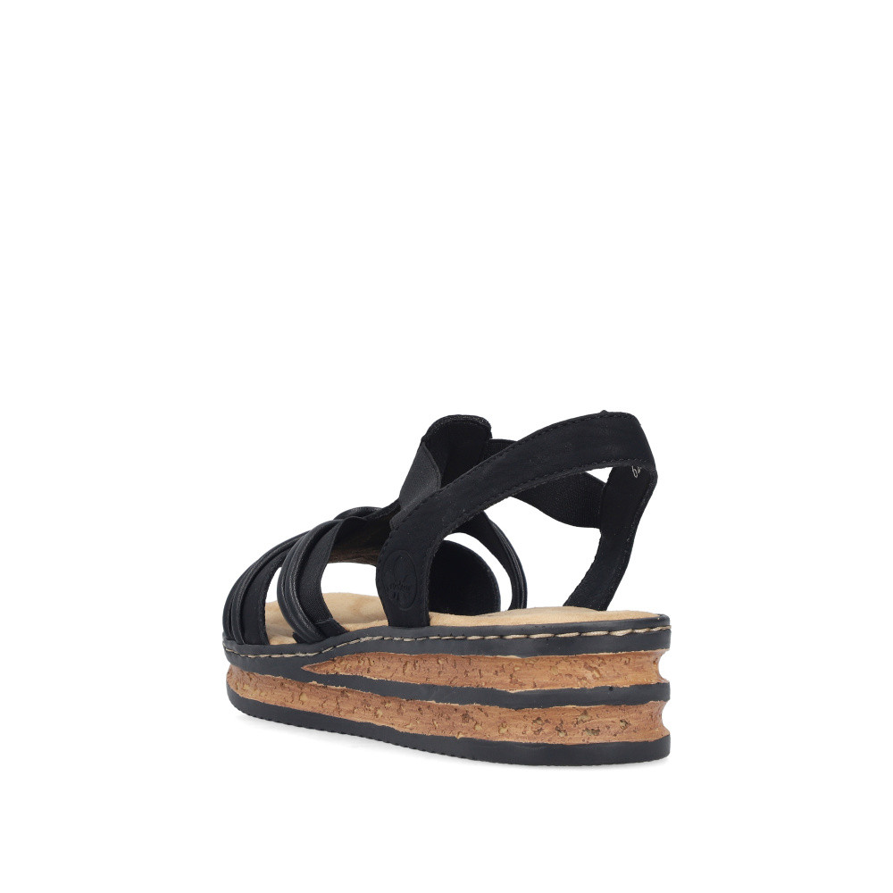 detail Dámské sandály RIEKER 62969-00 černá S6