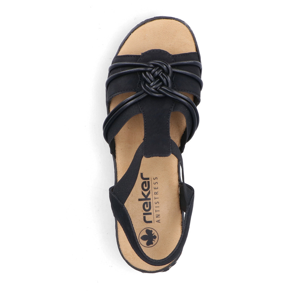 detail Dámské sandály RIEKER 62969-00 černá S6