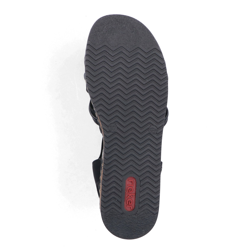 detail Dámské sandály RIEKER 62969-00 černá S6