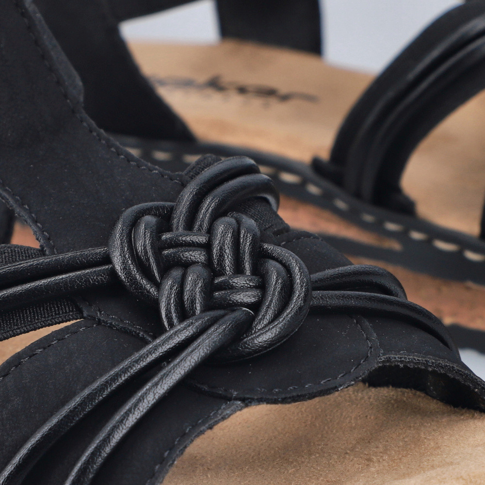 detail Dámské sandály RIEKER 62969-00 černá S6