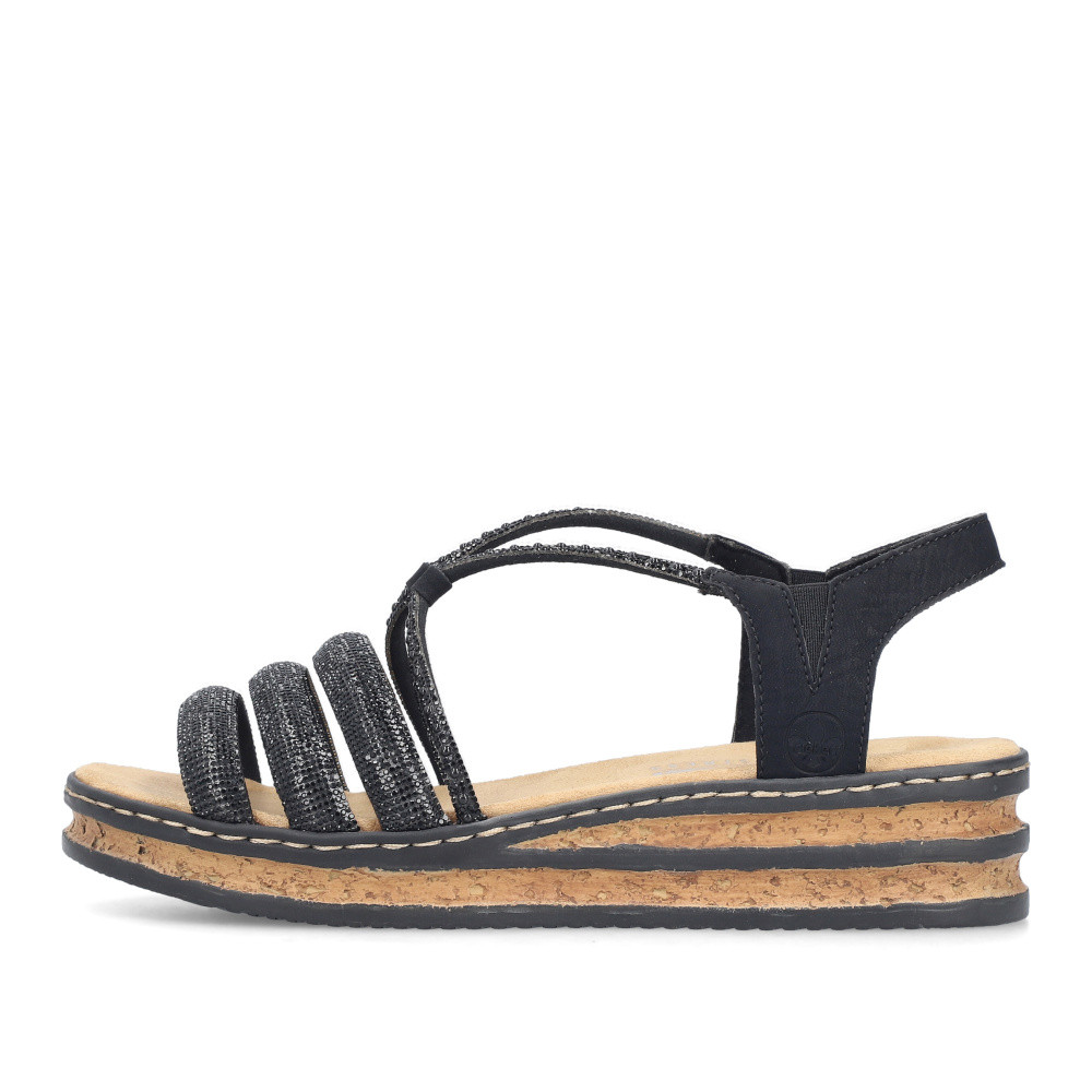 detail Dámské sandály RIEKER 62977-00 černá S6