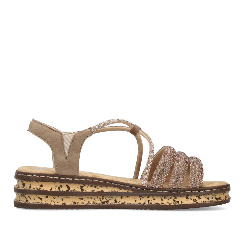 detail Dámské sandály RIEKER 62977-90   METALLIC   F/S6