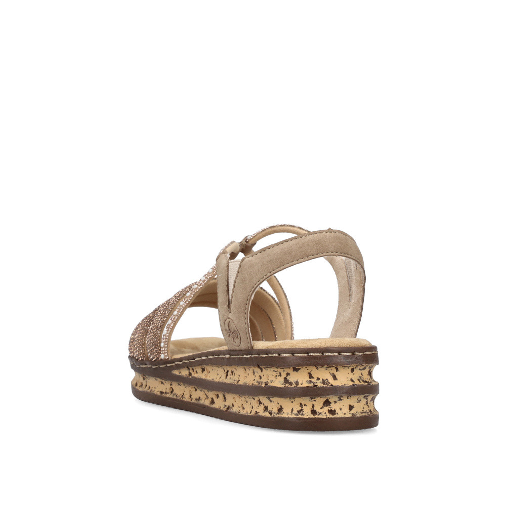 detail Dámské sandály RIEKER 62977-90   METALLIC   F/S6