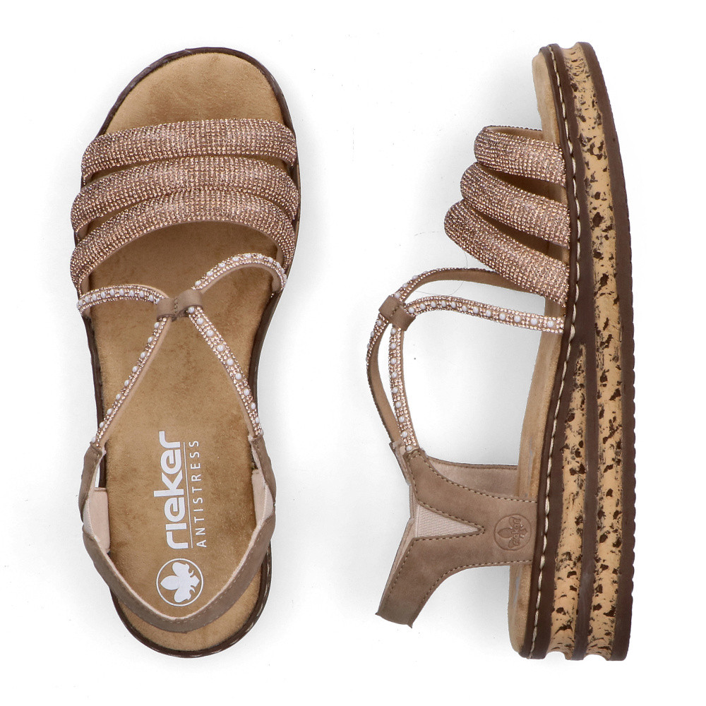 detail Dámské sandály RIEKER 62977-90   METALLIC   F/S6