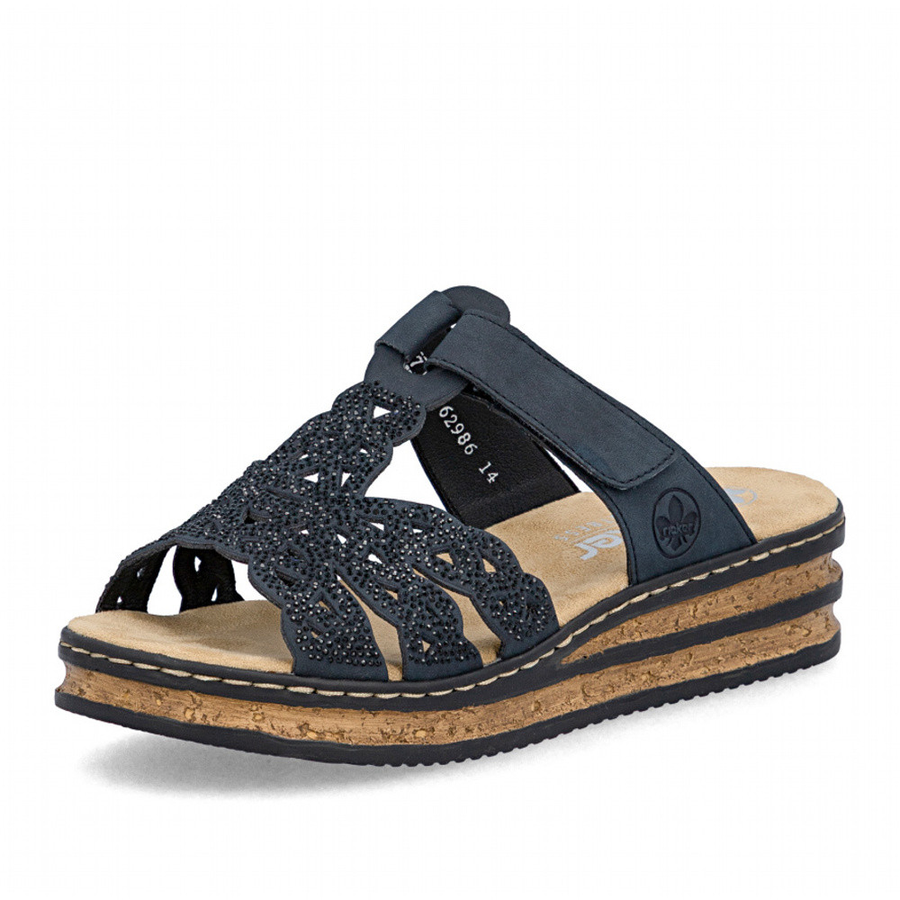 detail Dámské nazouváky RIEKER 62986-14 modrá S6