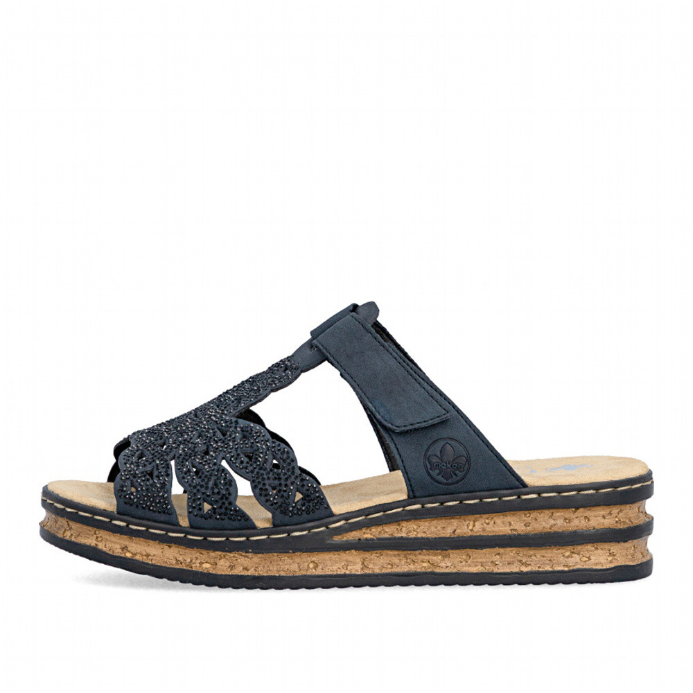 detail Dámské nazouváky RIEKER 62986-14 modrá S6