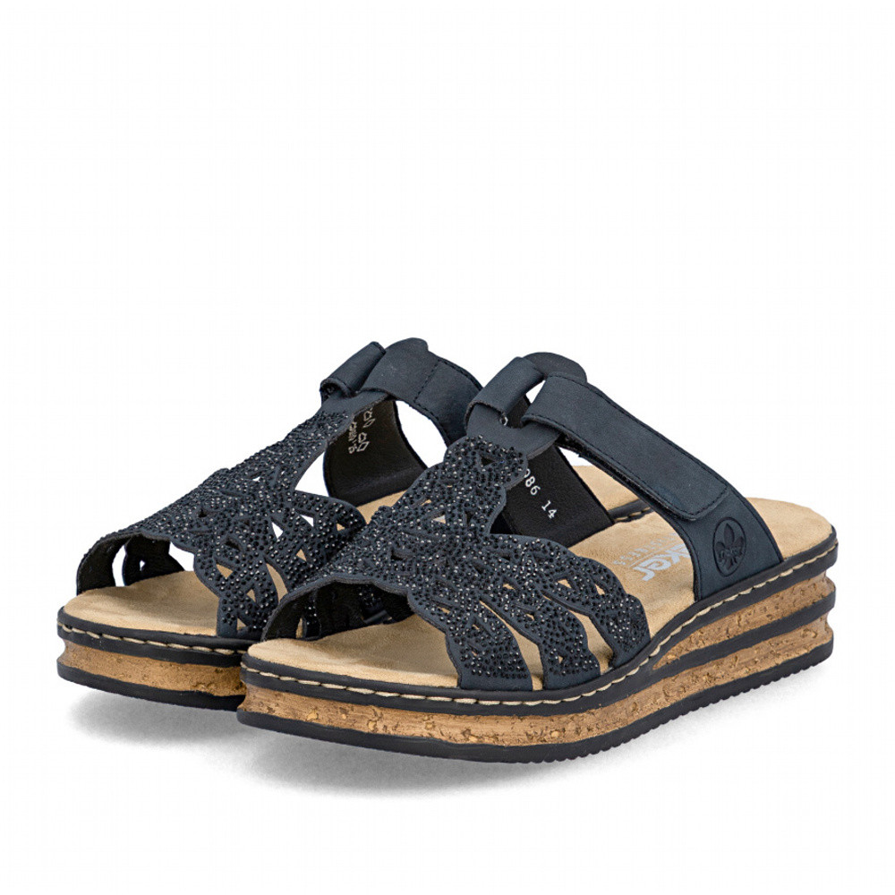 detail Dámské nazouváky RIEKER 62986-14 modrá S6