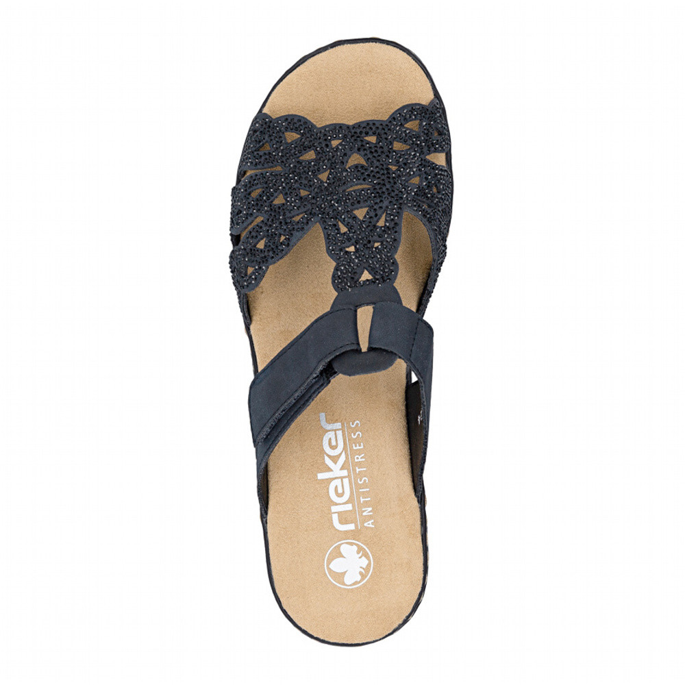 detail Dámské nazouváky RIEKER 62986-14 modrá S6