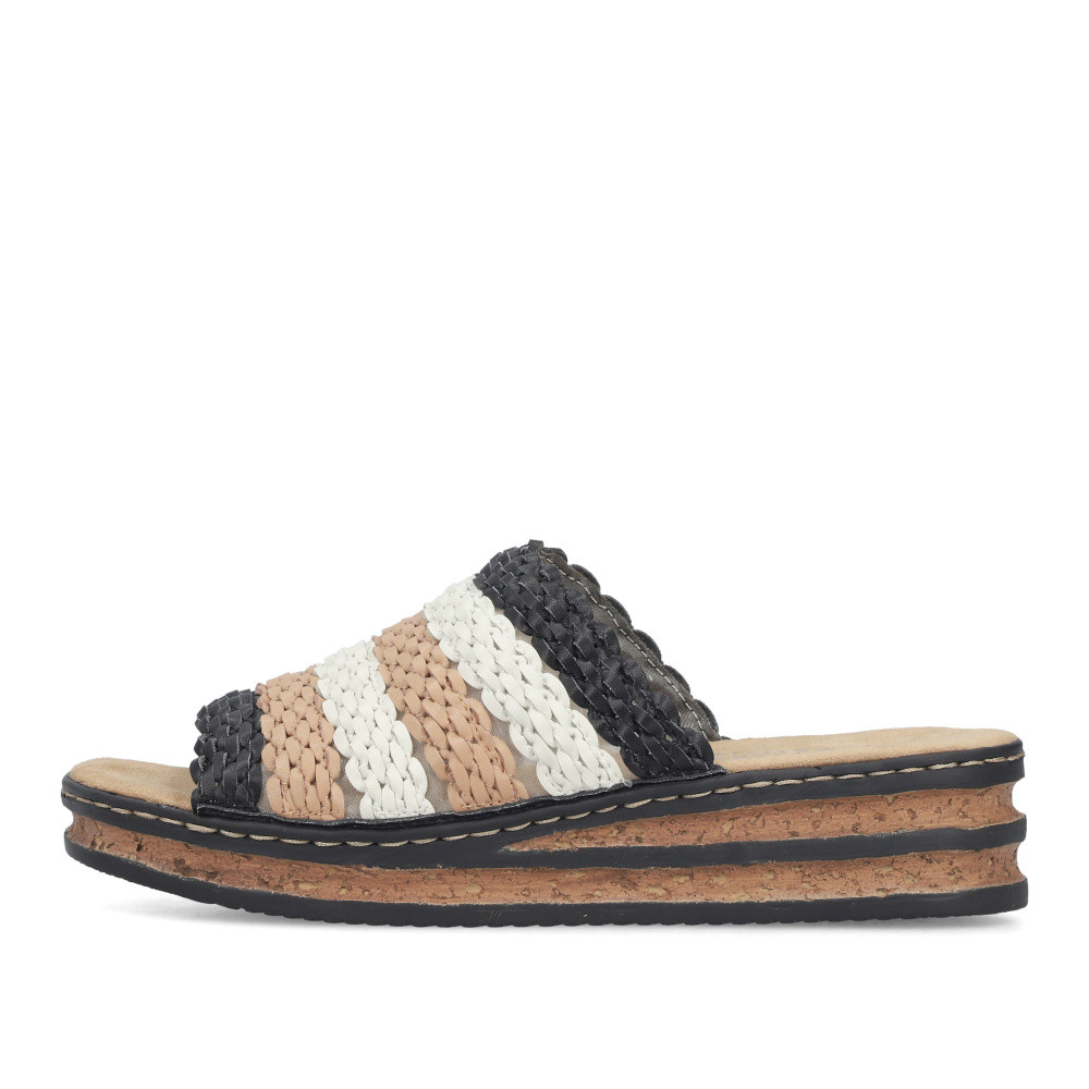 detail Dámské nazouváky RIEKER 629P8-90 černá S6