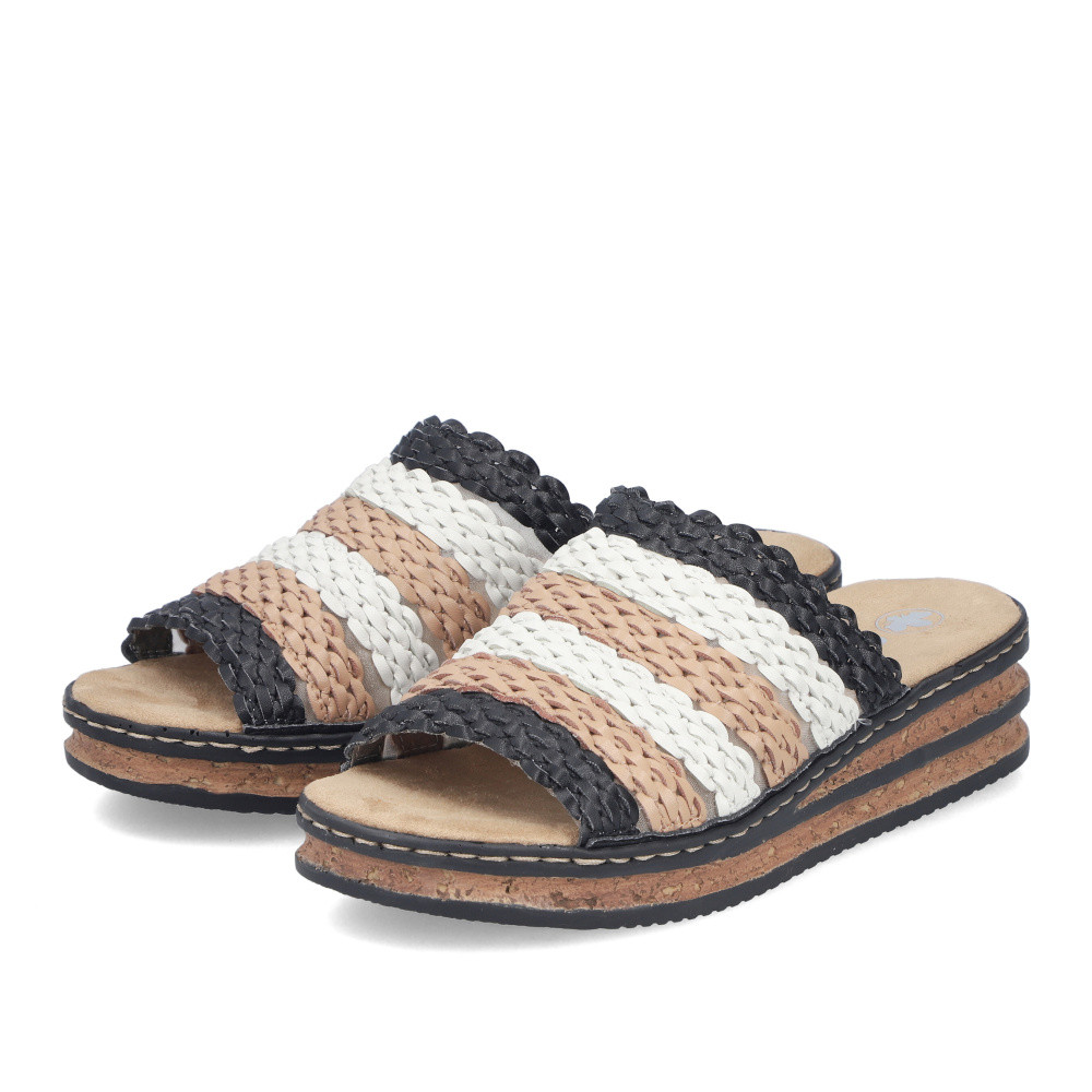 detail Dámské nazouváky RIEKER 629P8-90 černá S6