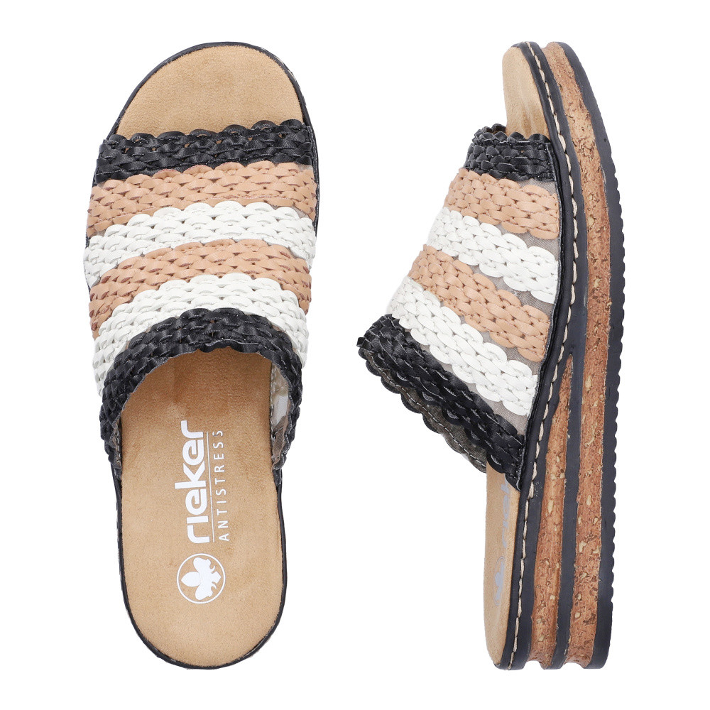 detail Dámské nazouváky RIEKER 629P8-90 černá S6