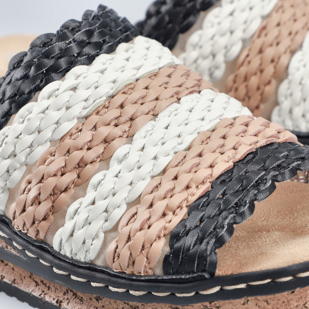 detail Dámské nazouváky RIEKER 629P8-90 černá S6