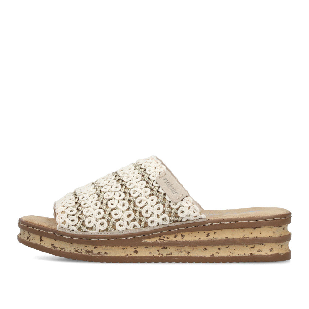 detail Dámské nazouváky RIEKER 629X8-60   BEIGE   F/S6