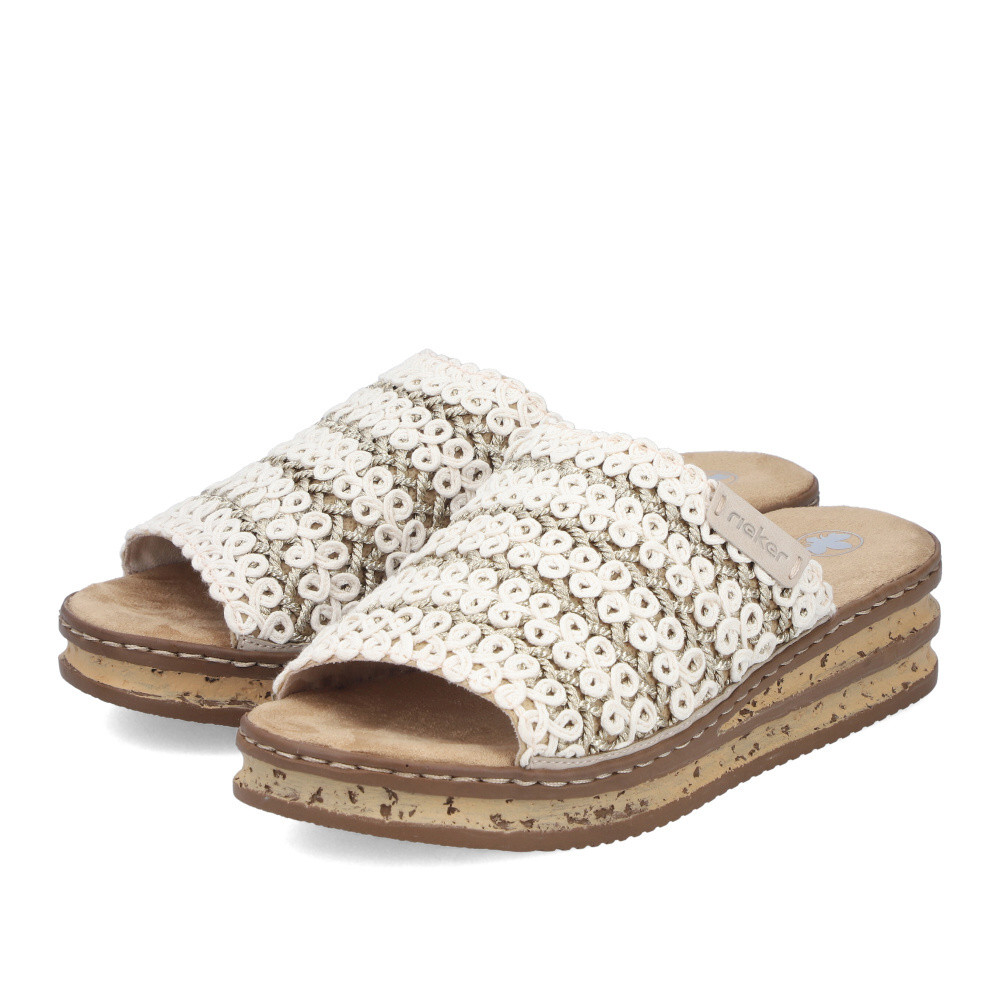 detail Dámské nazouváky RIEKER 629X8-60   BEIGE   F/S6