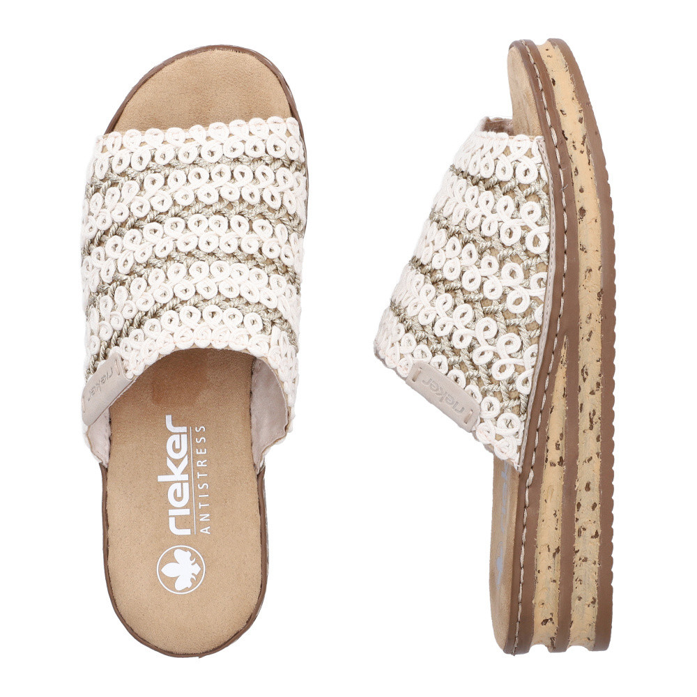 detail Dámské nazouváky RIEKER 629X8-60   BEIGE   F/S6