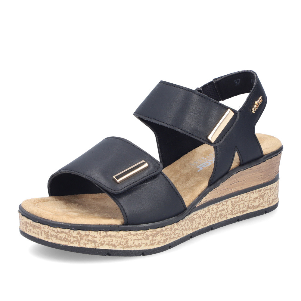 detail Dámské sandály RIEKER 63781-00 černá S6