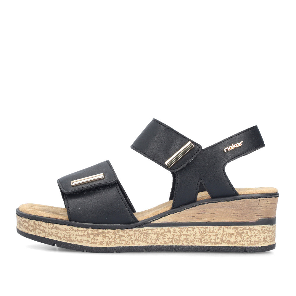 detail Dámské sandály RIEKER 63781-00 černá S6