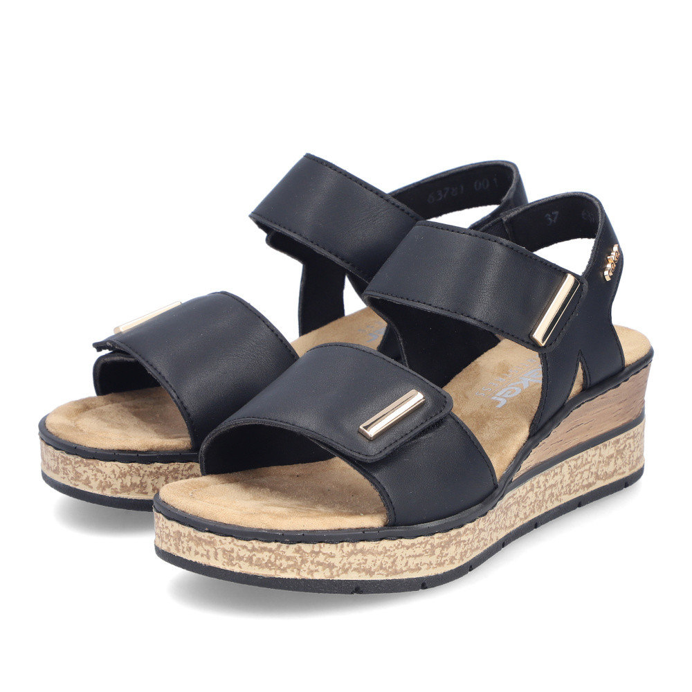 detail Dámské sandály RIEKER 63781-00 černá S6