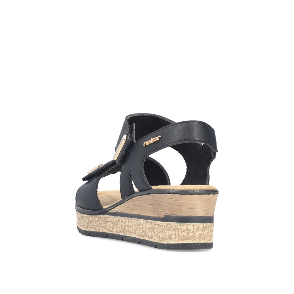 detail Dámské sandály RIEKER 63781-00 černá S6