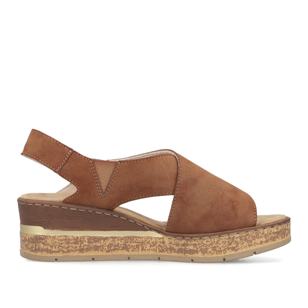 detail Dámské sandály RIEKER 63782-24 hnědá S6