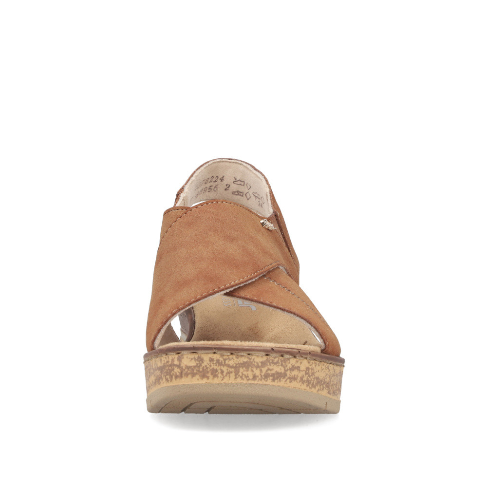 detail Dámské sandály RIEKER 63782-24 hnědá S6