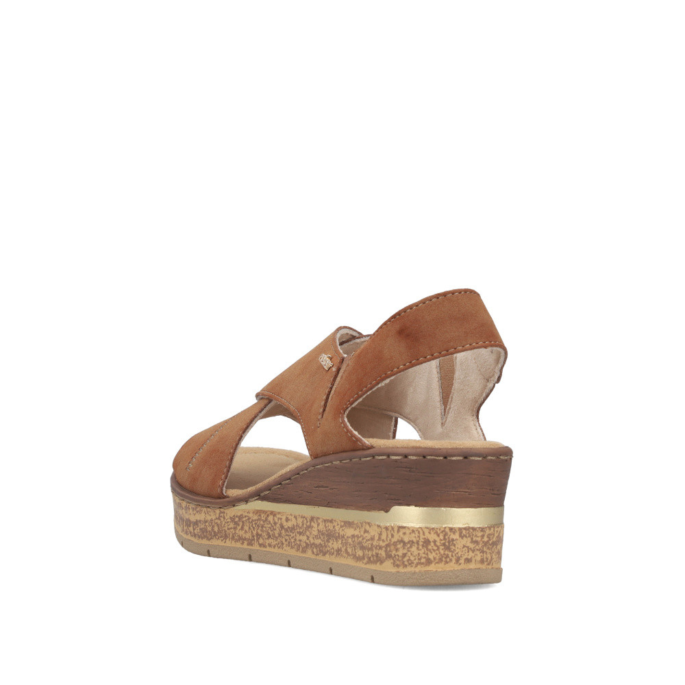 detail Dámské sandály RIEKER 63782-24 hnědá S6