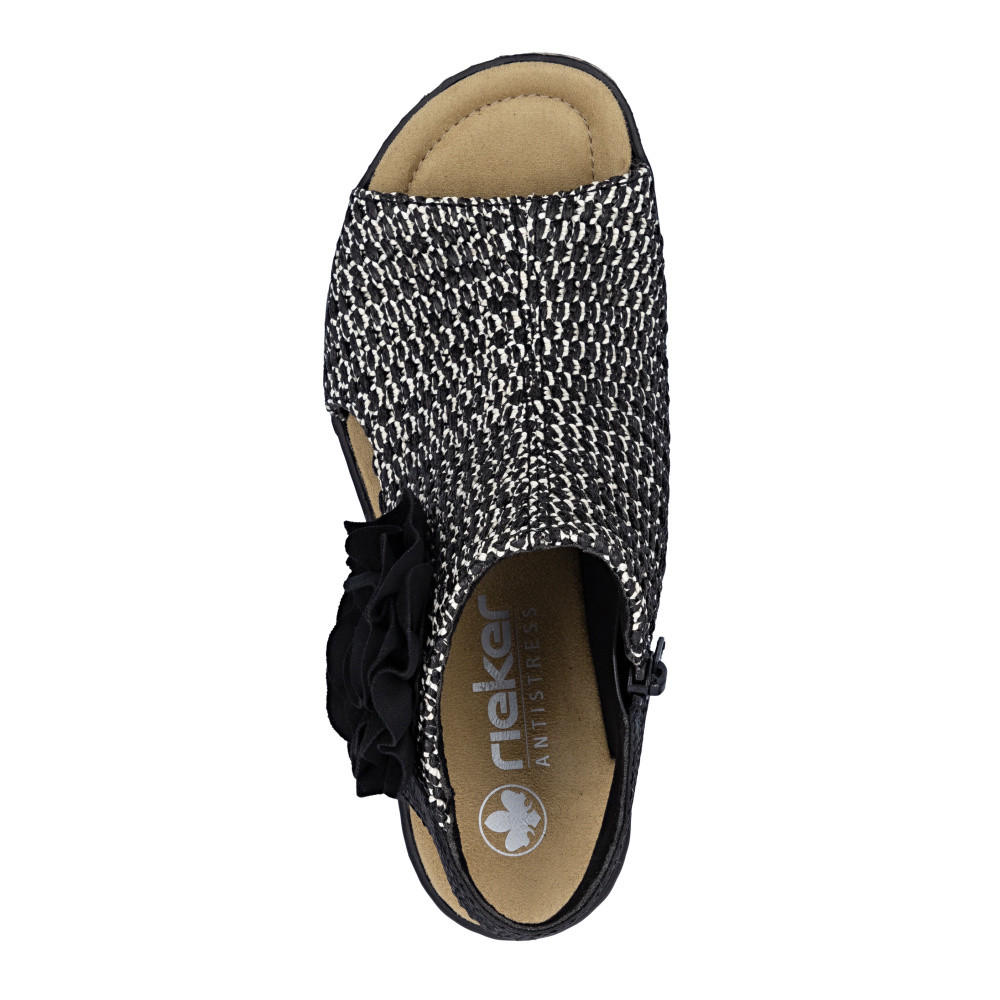 detail Dámské sandály RIEKER 63791-01 černá S6